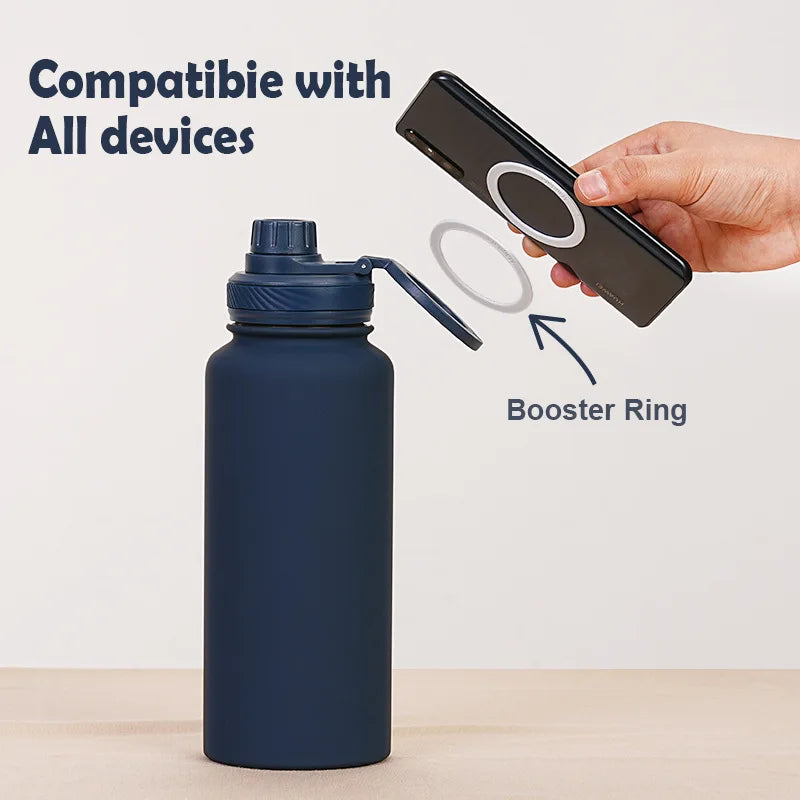Custom Water Bottle with Phone Holder 1L